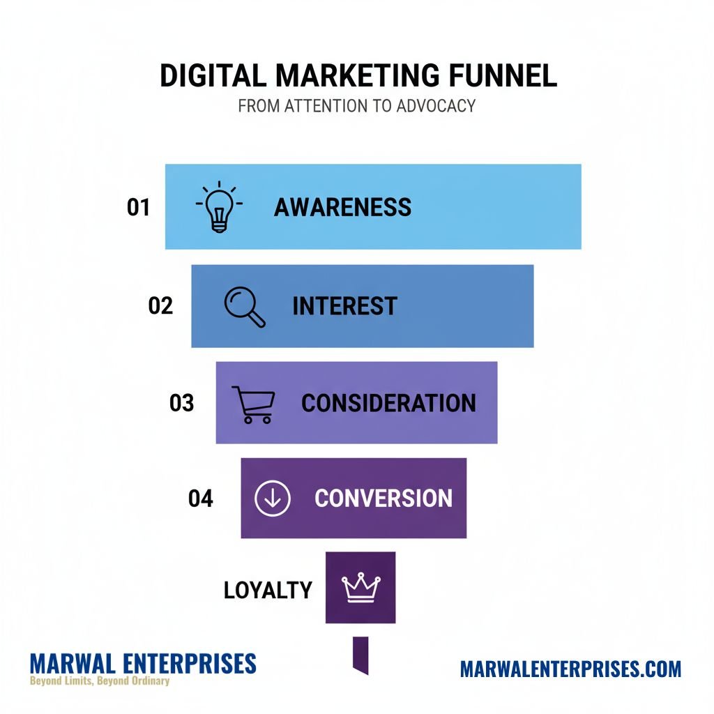 Understanding Digital Marketing Funnel MarwalEnterprises.com