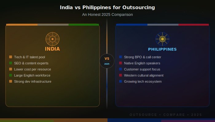 India vs Philippines outsourcing